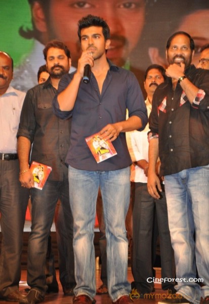 Ram Charan At Yamudiki Mogudu Audio Launch Pics