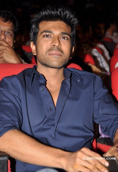 Ram Charan At Yamudiki Mogudu Audio Launch Pics