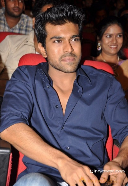 Ram Charan At Yamudiki Mogudu Audio Launch Pics