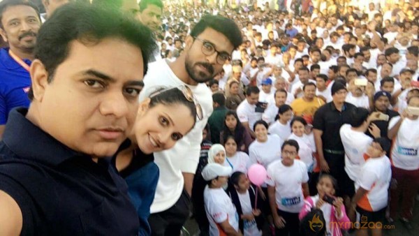 Ram Charan Flagged off Hyderabad 10K Run in Hyderabad