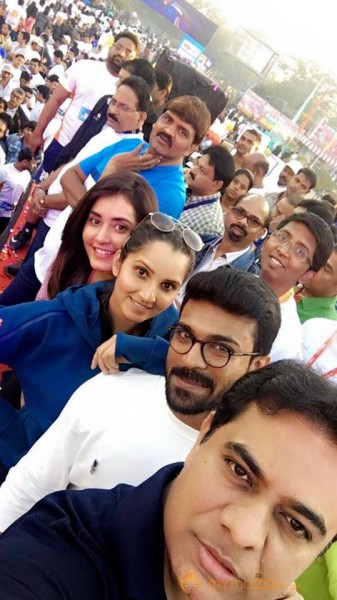 Ram Charan Flagged off Hyderabad 10K Run in Hyderabad