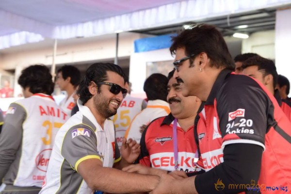 Telugu Warriors & Mumbai Heroes Teams At LB Stadium 