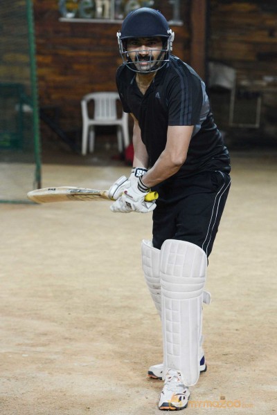 Telugu Warriors Practicing For CCL 3 At In Sportz Stadium 