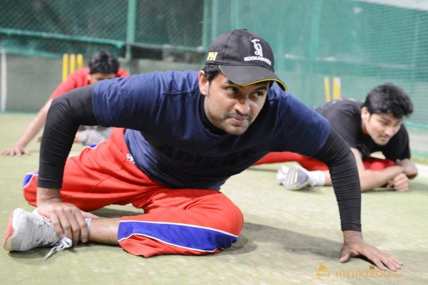 Telugu Warriors Practicing For CCL 3 At In Sportz Stadium 