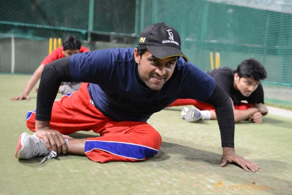 Telugu Warriors Practicing For CCL 3 At In Sportz Stadium 