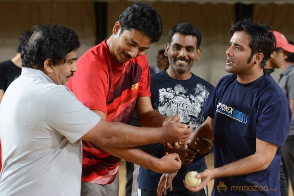 Telugu Warriors Practicing For CCL 3 At In Sportz Stadium 