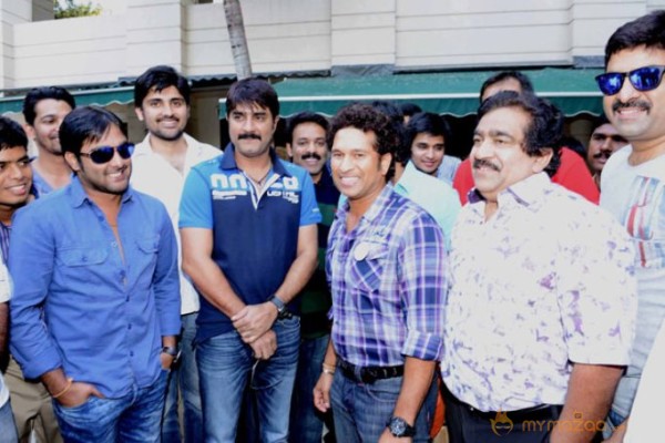 Telugu Warriors With Sachin Tendulkar  Photos