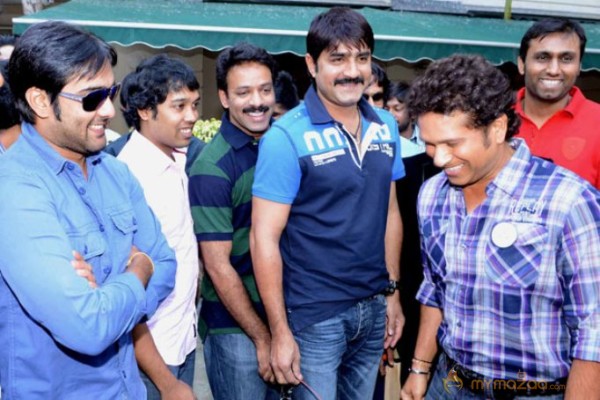 Telugu Warriors With Sachin Tendulkar  Photos