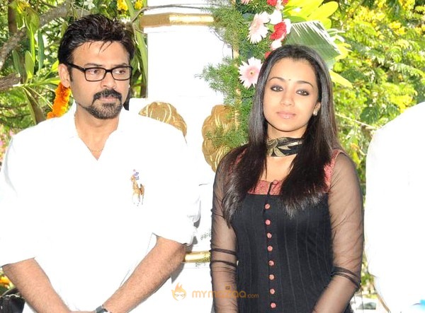 Venkatesh and Trisha New Movie Launch Gallery