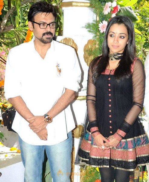 Venkatesh and Trisha New Movie Launch Gallery