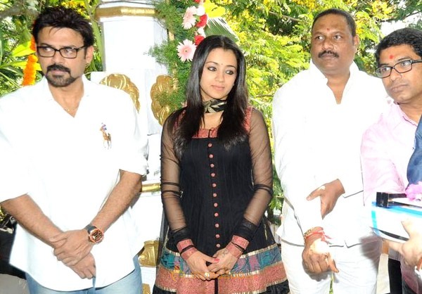 Venkatesh and Trisha New Movie Launch Gallery