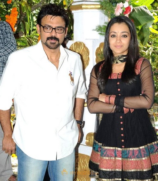 Venkatesh and Trisha New Movie Launch Gallery