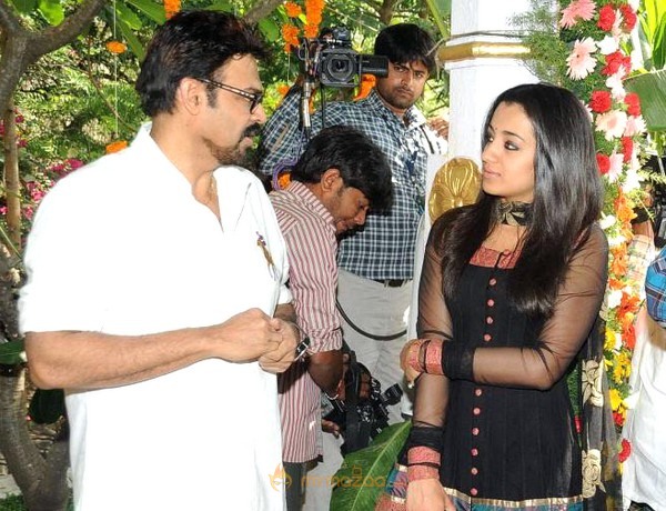 Venkatesh and Trisha New Movie Launch Gallery