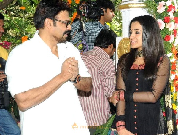 Venkatesh and Trisha New Movie Launch Gallery