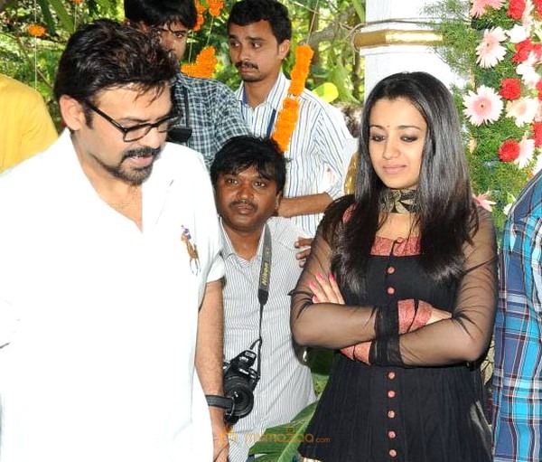 Venkatesh and Trisha New Movie Launch Gallery