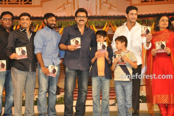 Venky Son & Mahesh Son At SVSC Audio Function