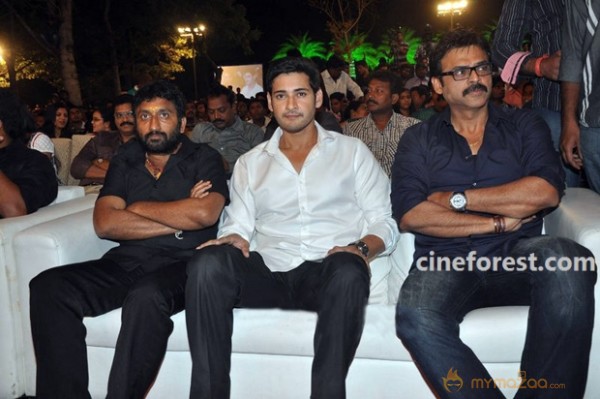 Venky Son & Mahesh Son At SVSC Audio Function