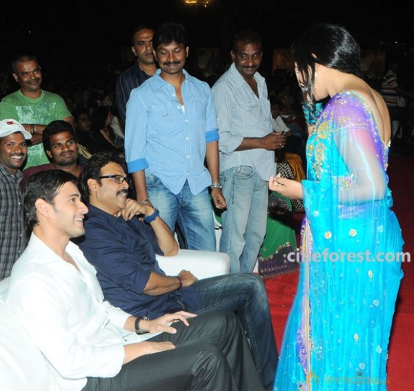 Venky Son & Mahesh Son At SVSC Audio Function