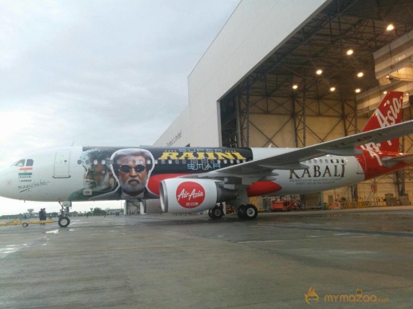 Rajini Craze - First Time in Indian Film History - 'Kabali' painted on International Flights