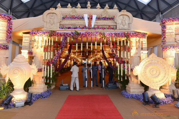 Balakrishna's Daughter Tejaswini Marriage Mandap Sets Photos 