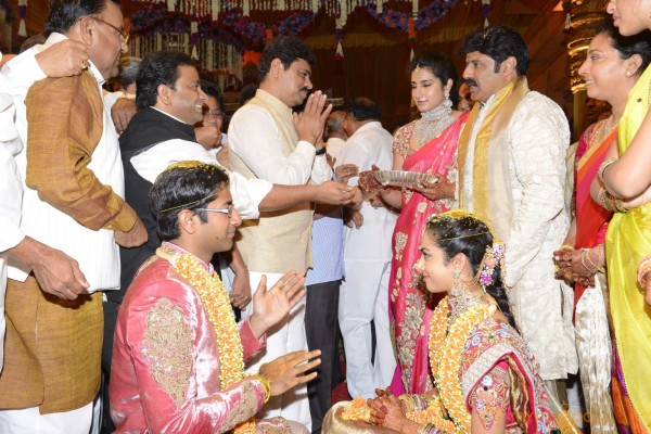 Balakrishna's Daughter Tejaswini Weds Sri Bharat Wedding Photos 