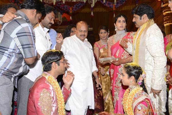 Balakrishna's Daughter Tejaswini Weds Sri Bharat Wedding Photos 