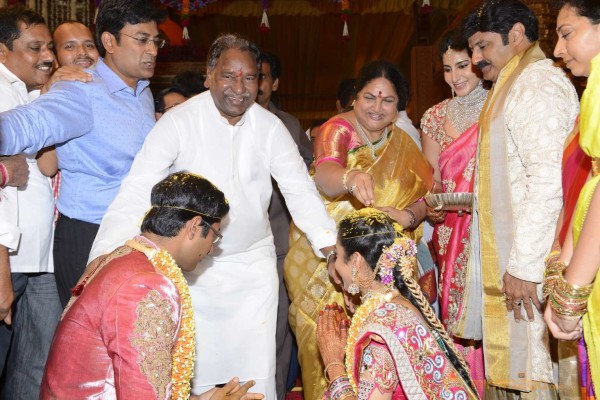 Balakrishna's Daughter Tejaswini Weds Sri Bharat Wedding Photos 