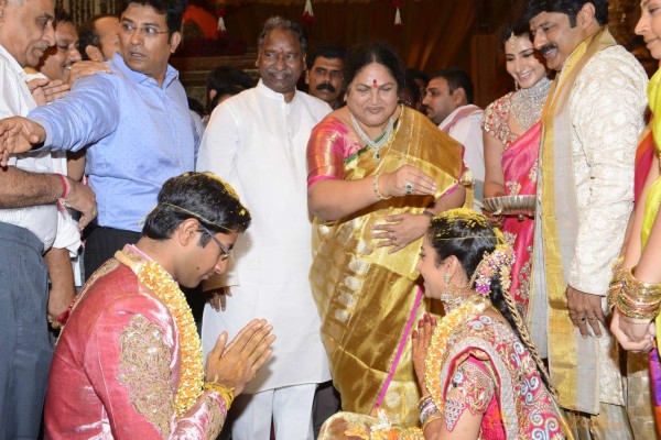 Balakrishna's Daughter Tejaswini Weds Sri Bharat Wedding Photos 