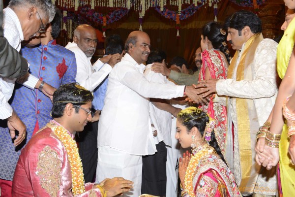 Balakrishna's Daughter Tejaswini Weds Sri Bharat Wedding Photos 