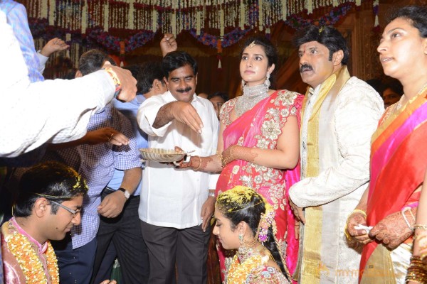 Balakrishna's Daughter Tejaswini Weds Sri Bharat Wedding Photos 