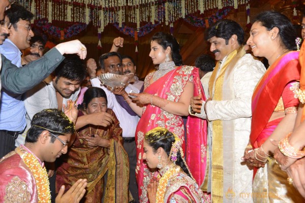 Balakrishna's Daughter Tejaswini Weds Sri Bharat Wedding Photos 