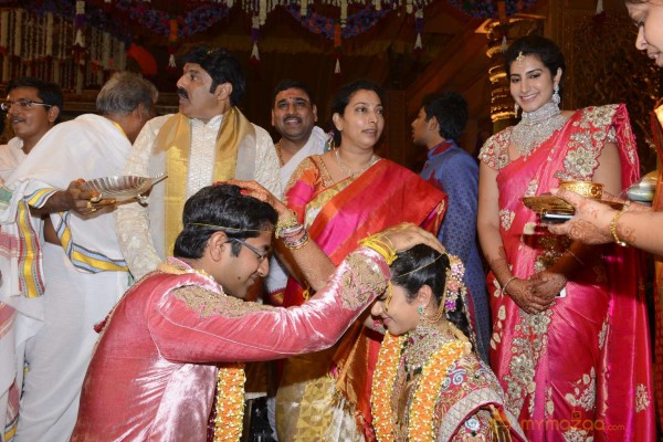 Balakrishna's Daughter Tejaswini Weds Sri Bharat Wedding Photos 