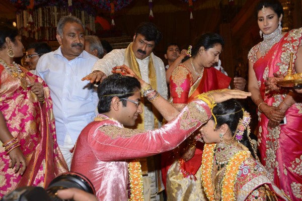 Balakrishna's Daughter Tejaswini Weds Sri Bharat Wedding Photos 