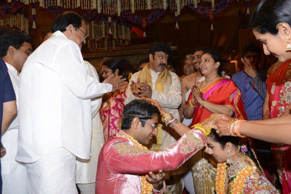 Balakrishna's Daughter Tejaswini Weds Sri Bharat Wedding Photos 