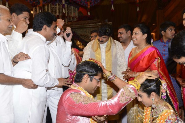 Balakrishna's Daughter Tejaswini Weds Sri Bharat Wedding Photos 