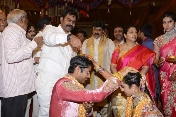 Balakrishna's Daughter Tejaswini Weds Sri Bharat Wedding Photos 