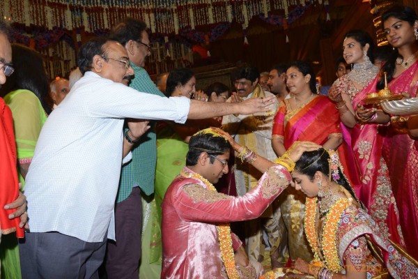 Balakrishna's Daughter Tejaswini Weds Sri Bharat Wedding Photos 