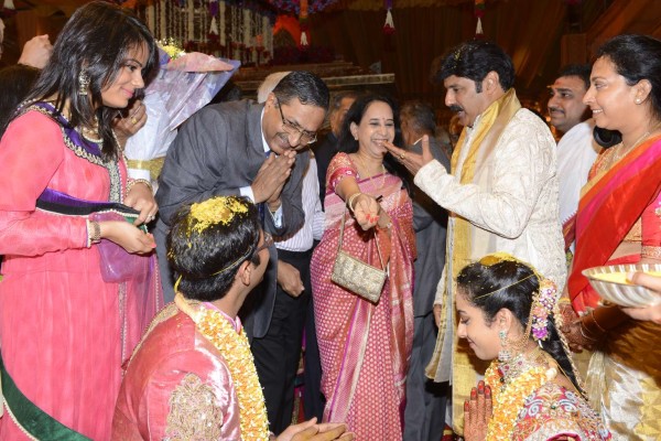 Balakrishna's Daughter Tejaswini Weds Sri Bharat Wedding Photos 