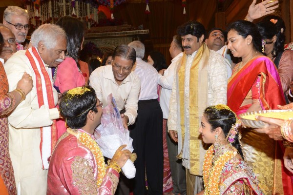 Balakrishna's Daughter Tejaswini Weds Sri Bharat Wedding Photos 