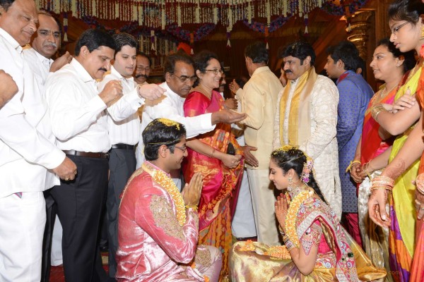 Balakrishna's Daughter Tejaswini Weds Sri Bharat Wedding Photos 