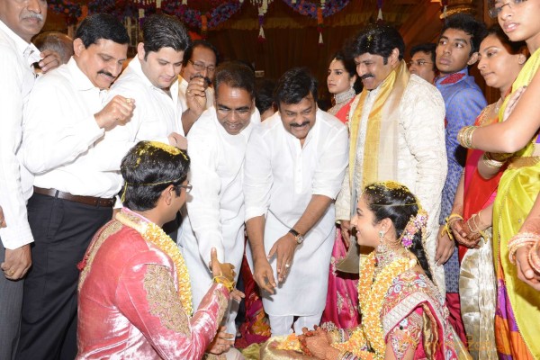 Balakrishna's Daughter Tejaswini Weds Sri Bharat Wedding Photos 