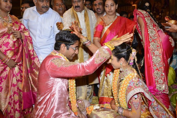 Balakrishna's Daughter Tejaswini Weds Sri Bharat Wedding Photos 