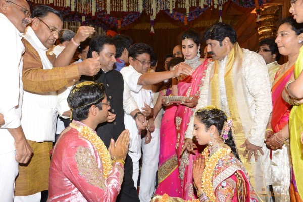 Balakrishna's Daughter Tejaswini Weds Sri Bharat Wedding Photos 