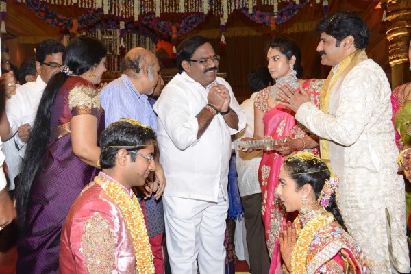 Balakrishna's Daughter Tejaswini Weds Sri Bharat Wedding Photos 