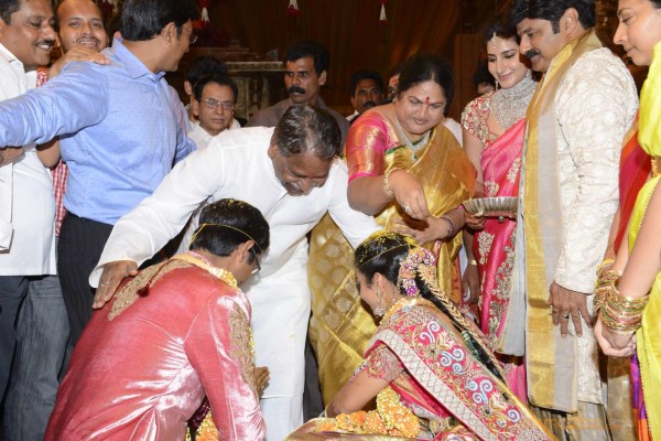 Balakrishna's Daughter Tejaswini Weds Sri Bharat Wedding Photos 