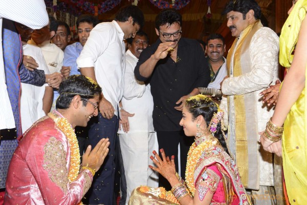 Balakrishna's Daughter Tejaswini Weds Sri Bharat Wedding Photos 