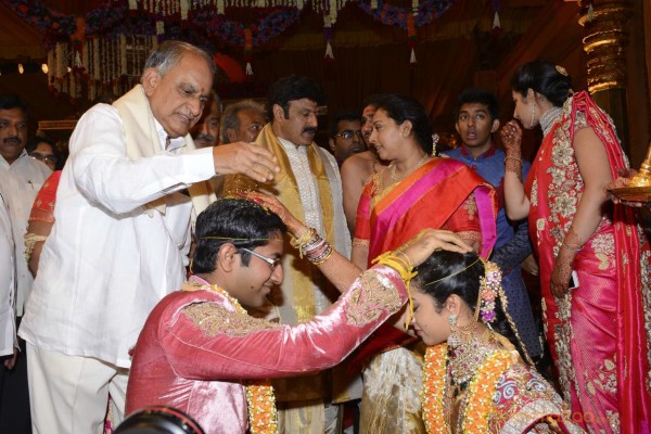 Balakrishna's Daughter Tejaswini Weds Sri Bharat Wedding Photos 