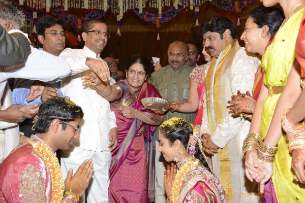 Balakrishna's Daughter Tejaswini Weds Sri Bharat Wedding Photos 