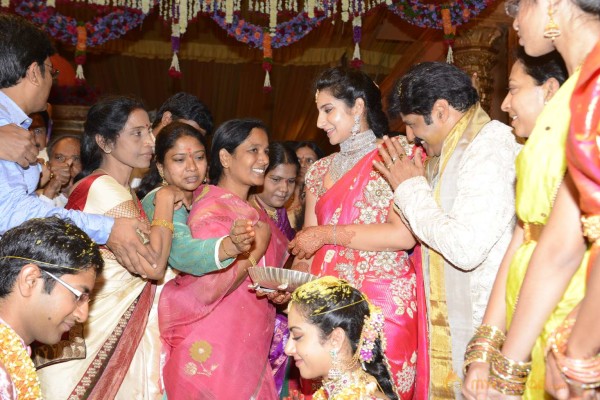 Balakrishna's Daughter Tejaswini Weds Sri Bharat Wedding Photos 