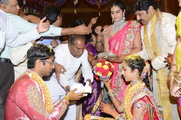 Balakrishna's Daughter Tejaswini Weds Sri Bharat Wedding Photos 